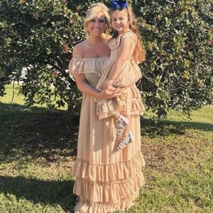 Baileys blossoms Nellie ruffle Maxi mommy and me dress